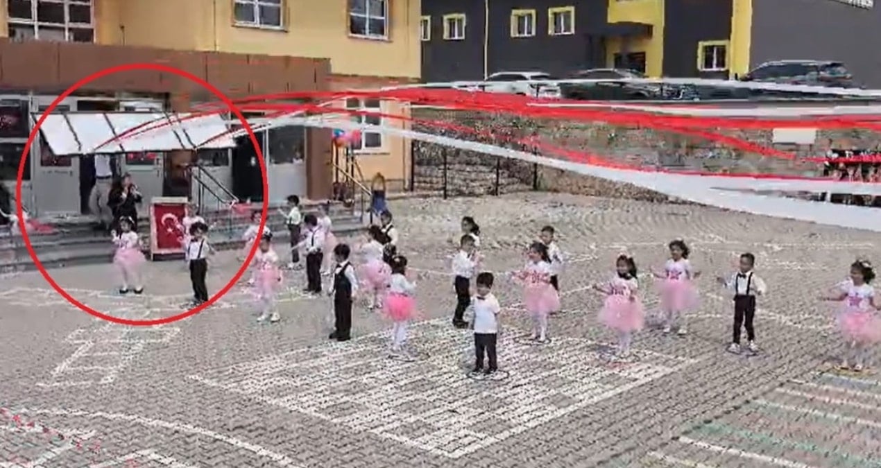 Anaokulu Gösterisinde Tabela Kazası: Öğrenciler Şanslı Kurtuldu